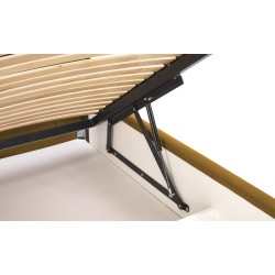 'MODULO W4 Bed 160 - Mustard Headboard Monolith 48 Upholstery' 'MODULO W4 Bed 160 - Mustard Headboard Monolith 48 Upholstery'