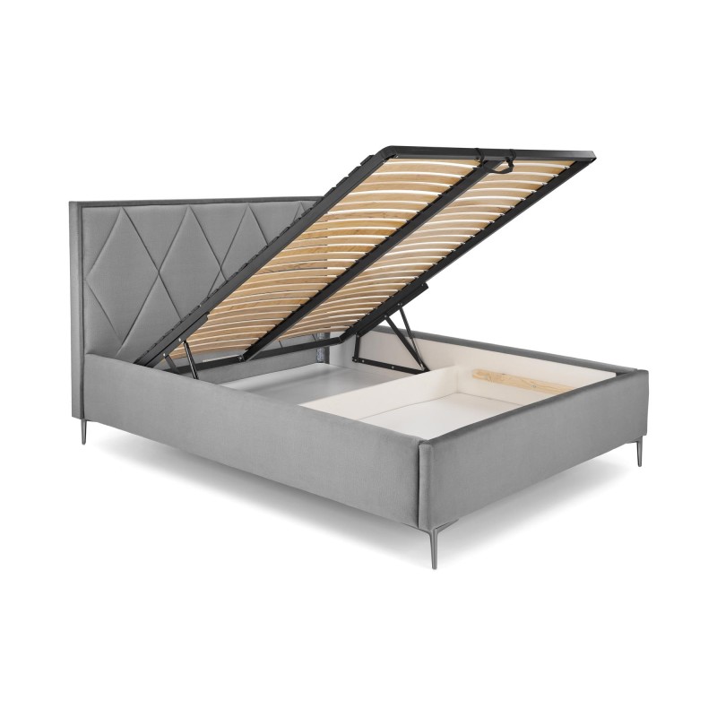 'MODULO W4 Bed 160 - Ash Headboard Upholstered in Monolith 85' 'MODULO W4 Bed 160 - Ash Headboard Upholstered in Monolith 85'