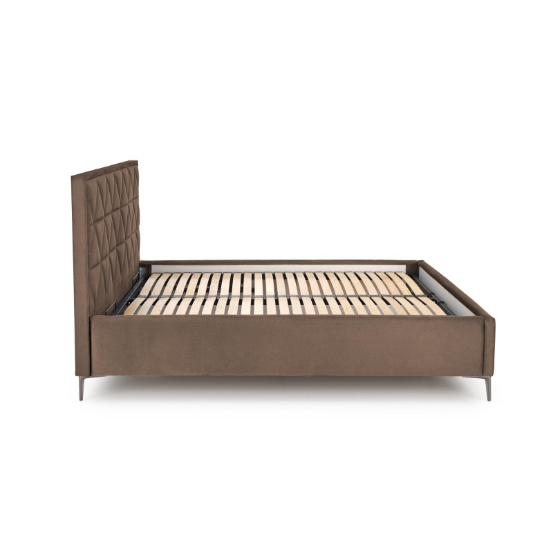 'MODULO W5 Bed 160 - Beige Headboard Upholstered in Monolith 09 Fabric' 'MODULO W5 Bed 160 - Beige Headboard Upholstered in Monolith 09 Fabric'