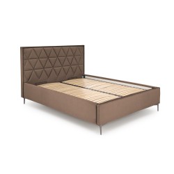 'MODULO W5 Bed 160 - Beige Headboard Upholstered in Monolith 09 Fabric' 'MODULO W5 Bed 160 - Beige Headboard Upholstered in Monolith 09 Fabric'