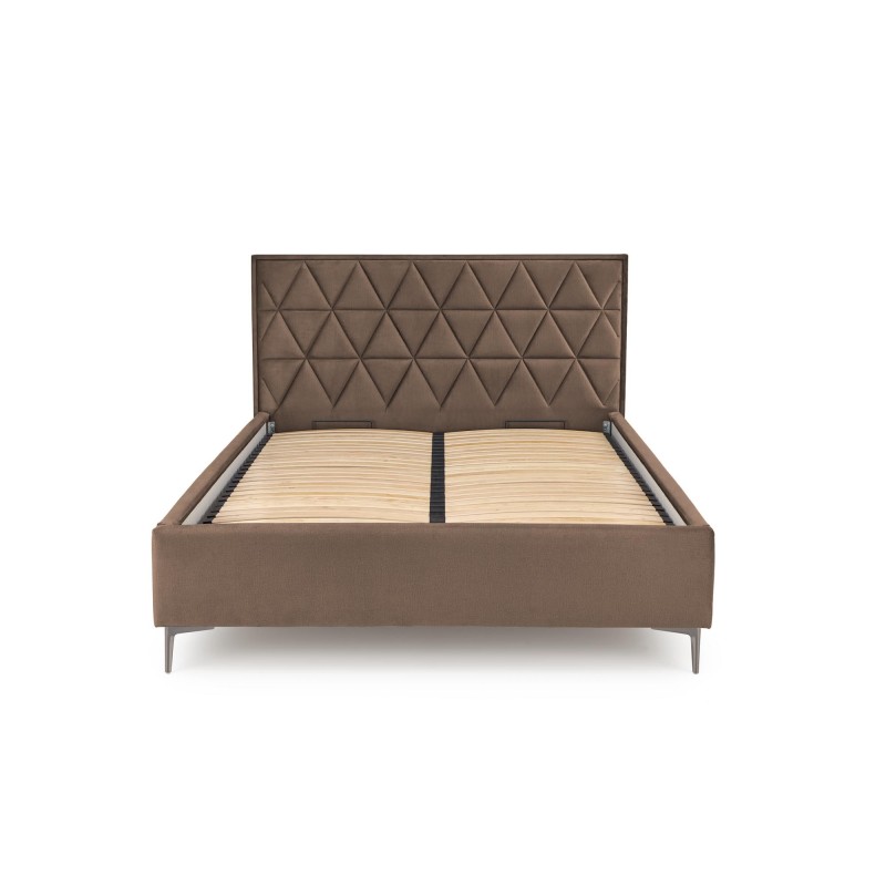 'MODULO W5 Bed 160 - Beige Headboard Upholstered in Monolith 09 Fabric' 'MODULO W5 Bed 160 - Beige Headboard Upholstered in Monolith 09 Fabric'