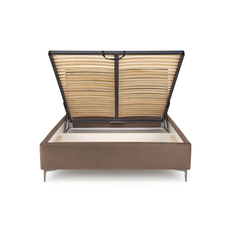 'MODULO W5 Bed 160 - Beige Headboard Upholstered in Monolith 09 Fabric' 'MODULO W5 Bed 160 - Beige Headboard Upholstered in Monolith 09 Fabric'