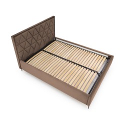 'MODULO W5 Bed 160 - Beige Headboard Upholstered in Monolith 09 Fabric' 'MODULO W5 Bed 160 - Beige Headboard Upholstered in Monolith 09 Fabric'