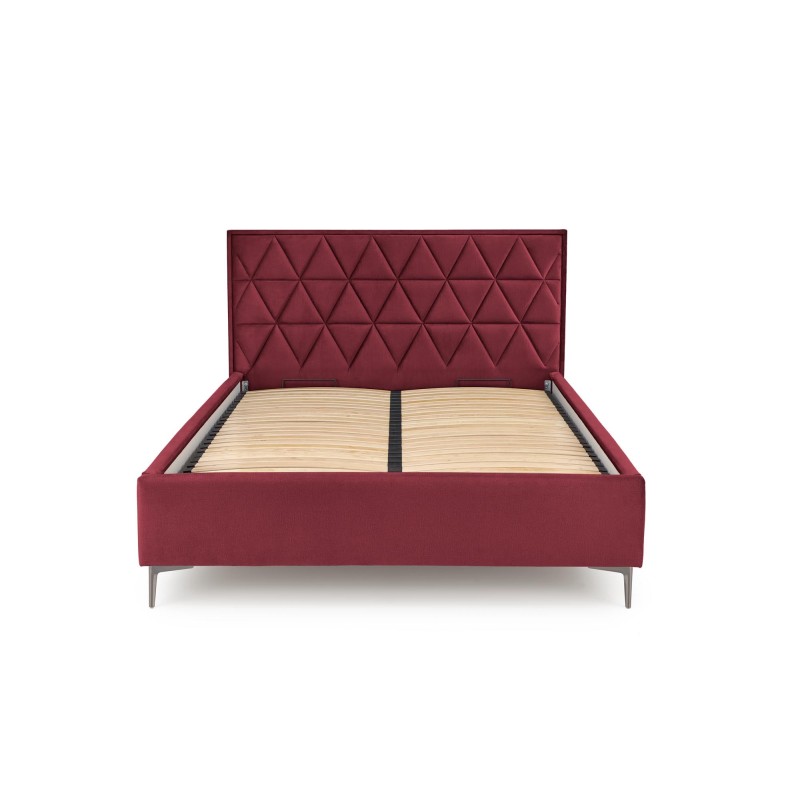 'MODULO W5 Bed 160 - Burgundy Headboard Monolith 59 Upholstery' 'MODULO W5 Bed 160 - Burgundy Headboard Monolith 59 Upholstery'