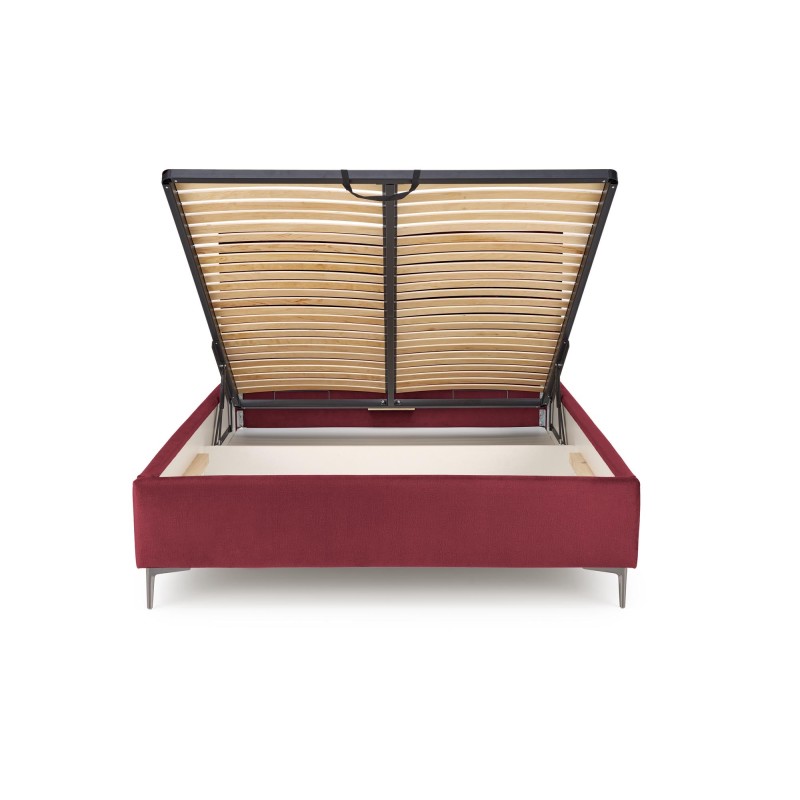 'MODULO W5 Bed 160 - Burgundy Headboard Monolith 59 Upholstery' 'MODULO W5 Bed 160 - Burgundy Headboard Monolith 59 Upholstery'