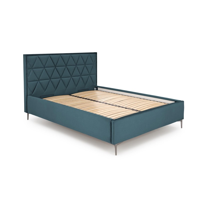 'MODULO W5 Bed 160 - Dark Green Headboard Monolith 37 Fabric' 'MODULO W5 Bed 160 - Dark Green Headboard Monolith 37 Fabric'