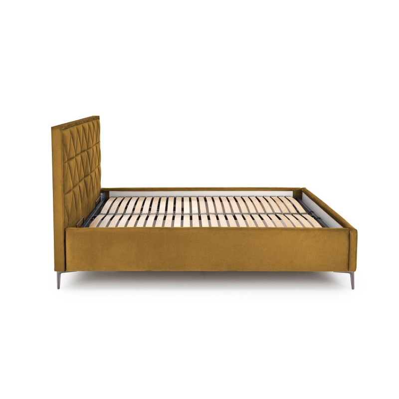 'MODULO W5 Bed 160 - Mustard Headboard Upholstery Monolith 48' 'MODULO W5 Bed 160 - Mustard Headboard Upholstery Monolith 48'