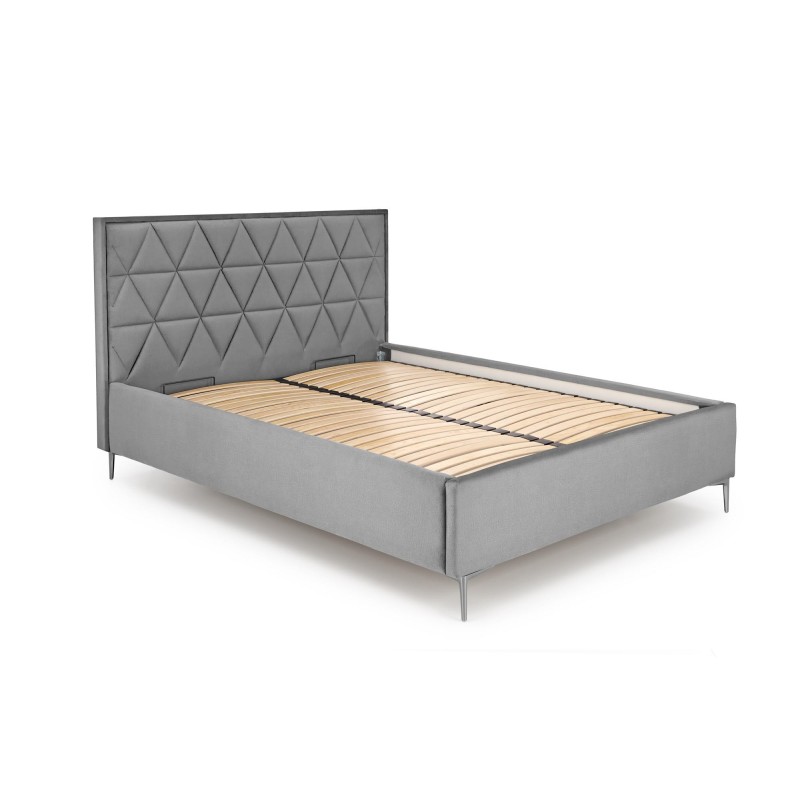 'MODULO W5 Bed 160 - Ash Headboard Upholstered in Monolith 85 Fabric' 'MODULO W5 Bed 160 - Ash Headboard Upholstered in Monolith 85 Fabric'