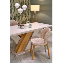 'BASSO Natural Oak Chair / Upholstery: CREMONA 14' 'BASSO Natural Oak Chair / Upholstery: CREMONA 14'