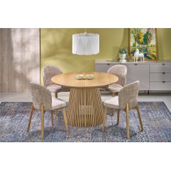 'BASSO Natural Oak Chair / Upholstery: CREMONA 14' 'BASSO Natural Oak Chair / Upholstery: CREMONA 14'