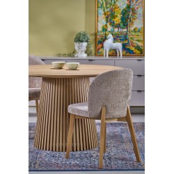'BASSO Natural Oak Chair / Upholstery: CREMONA 14' 'BASSO Natural Oak Chair / Upholstery: CREMONA 14'