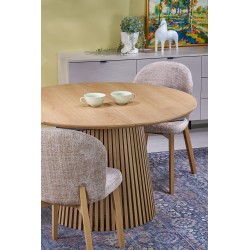 'BASSO Natural Oak Chair / Upholstery: CREMONA 14' 'BASSO Natural Oak Chair / Upholstery: CREMONA 14'