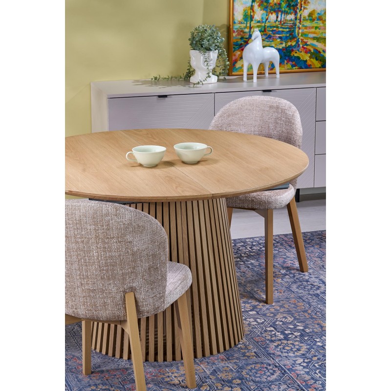 'BASSO Natural Oak Chair / Upholstery: CREMONA 14' 'BASSO Natural Oak Chair / Upholstery: CREMONA 14'