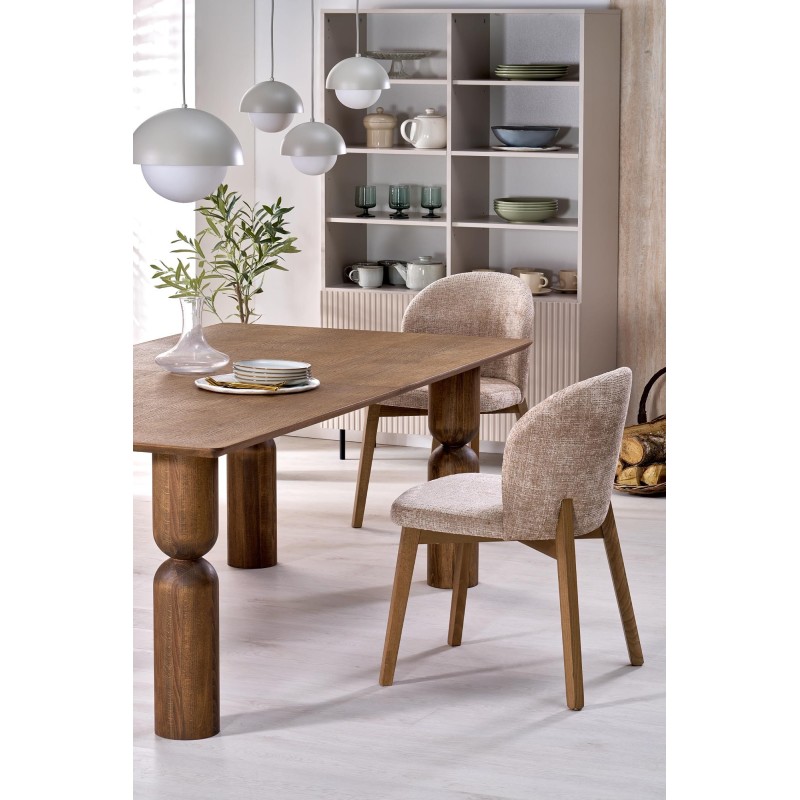 'BASSO Natural Oak Chair / Upholstery: CREMONA 14' 'BASSO Natural Oak Chair / Upholstery: CREMONA 14'