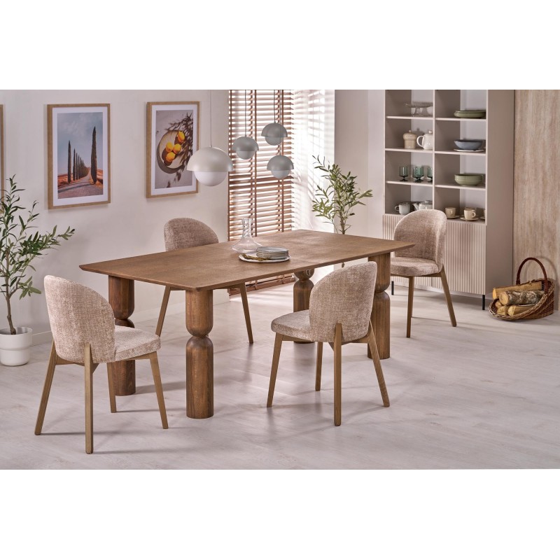 'BASSO Natural Oak Chair / Upholstery: CREMONA 14' 'BASSO Natural Oak Chair / Upholstery: CREMONA 14'
