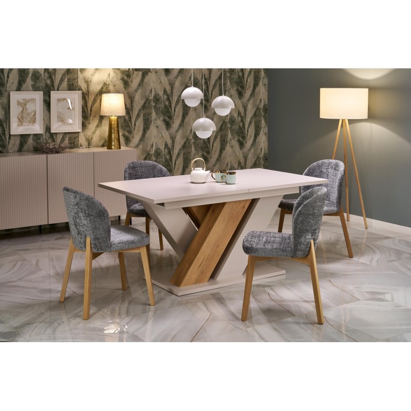 'BASSO Natural Oak Chair / Upholstery: CREMONA 96' 'BASSO Natural Oak Chair / Upholstery: CREMONA 96'