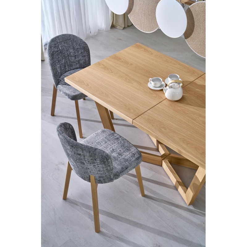 'BASSO Natural Oak Chair / Upholstery: CREMONA 96' 'BASSO Natural Oak Chair / Upholstery: CREMONA 96'