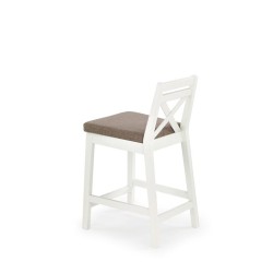 'BORYS LOW Low Bar Chair in White / Upholstered in Inari 23' 'BORYS LOW Low Bar Chair in White / Upholstered in Inari 23'