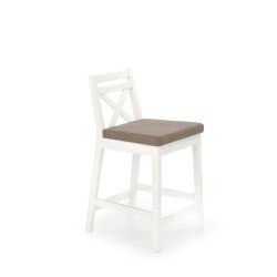 'BORYS LOW Low Bar Chair in White / Upholstered in Inari 23' 'BORYS LOW Low Bar Chair in White / Upholstered in Inari 23'