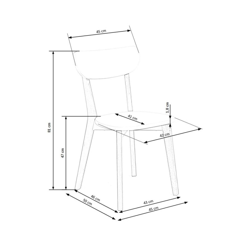 'BUGGI Natural / White Chair' 'BUGGI Natural / White Chair'