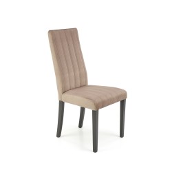 'DIEGO 2 Black Chair / Quilted Velvet Upholstery Stripes - MONOLITH 09'