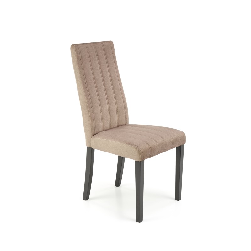 'DIEGO 2 Black Chair / Quilted Velvet Upholstery Stripes - MONOLITH 09'
