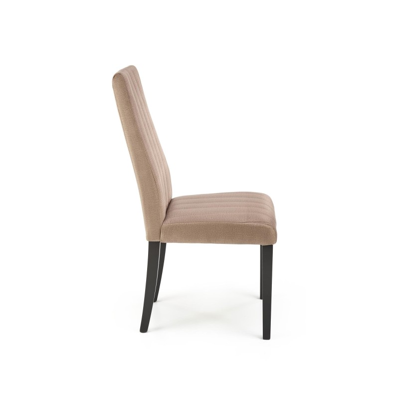 'DIEGO 2 Black Chair / Quilted Velvet Upholstery Stripes - MONOLITH 09' 'DIEGO 2 Black Chair / Quilted Velvet Upholstery Stripes - MONOLITH 09'
