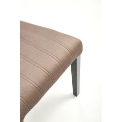 'DIEGO 2 Black Chair / Quilted Velvet Upholstery Stripes - MONOLITH 09' 'DIEGO 2 Black Chair / Quilted Velvet Upholstery Stripes - MONOLITH 09'