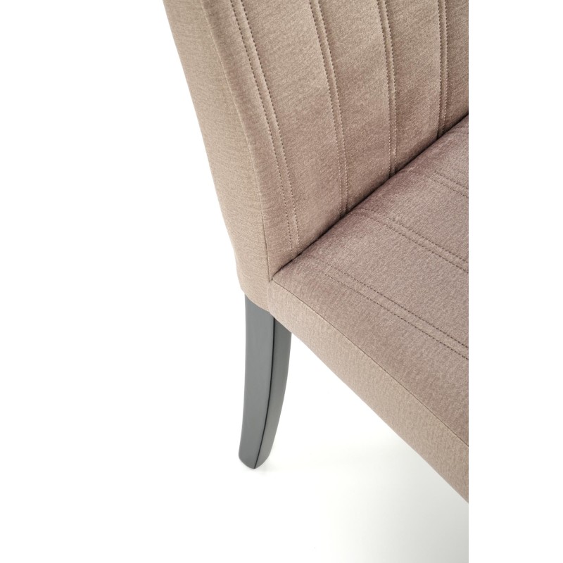 'DIEGO 2 Black Chair / Quilted Velvet Upholstery Stripes - MONOLITH 09' 'DIEGO 2 Black Chair / Quilted Velvet Upholstery Stripes - MONOLITH 09'