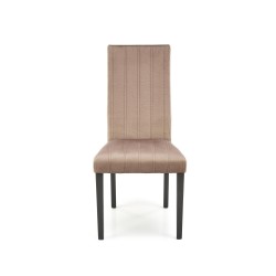 'DIEGO 2 Black Chair / Quilted Velvet Upholstery Stripes - MONOLITH 09' 'DIEGO 2 Black Chair / Quilted Velvet Upholstery Stripes - MONOLITH 09'