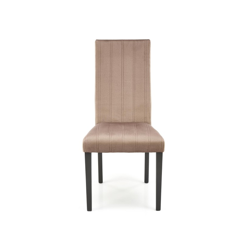 'DIEGO 2 Black Chair / Quilted Velvet Upholstery Stripes - MONOLITH 09' 'DIEGO 2 Black Chair / Quilted Velvet Upholstery Stripes - MONOLITH 09'