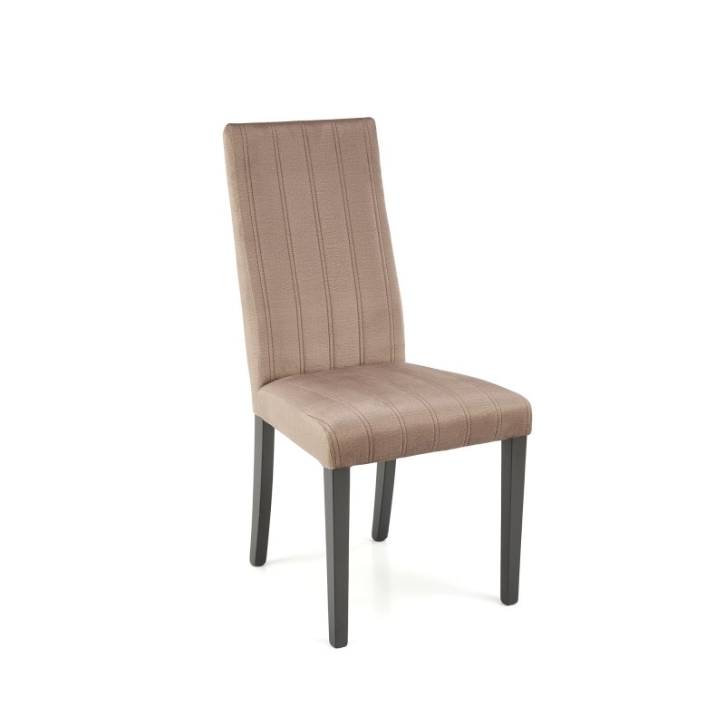 'DIEGO 2 Black Chair / Quilted Velvet Upholstery Stripes - MONOLITH 09' 'DIEGO 2 Black Chair / Quilted Velvet Upholstery Stripes - MONOLITH 09'