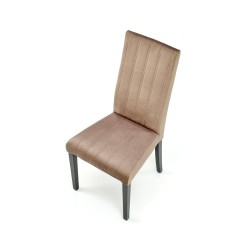 'DIEGO 2 Black Chair / Quilted Velvet Upholstery Stripes - MONOLITH 09' 'DIEGO 2 Black Chair / Quilted Velvet Upholstery Stripes - MONOLITH 09'