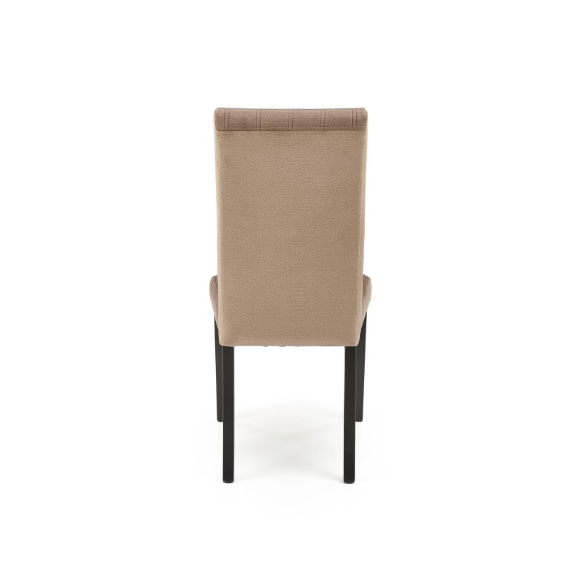 'DIEGO 2 Black Chair / Quilted Velvet Upholstery Stripes - MONOLITH 09' 'DIEGO 2 Black Chair / Quilted Velvet Upholstery Stripes - MONOLITH 09'