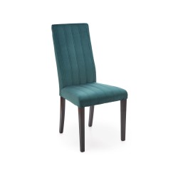 'DIEGO 2 Black Chair / Quilted Velvet Upholstery Stripes - MONOLITH 37' 'DIEGO 2 Black Chair / Quilted Velvet Upholstery Stripes - MONOLITH 37'