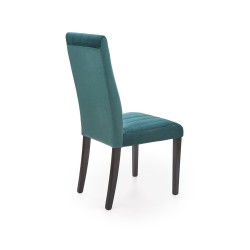 'DIEGO 2 Black Chair / Quilted Velvet Upholstery Stripes - MONOLITH 37' 'DIEGO 2 Black Chair / Quilted Velvet Upholstery Stripes - MONOLITH 37'