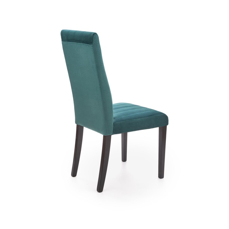 'DIEGO 2 Black Chair / Quilted Velvet Upholstery Stripes - MONOLITH 37' 'DIEGO 2 Black Chair / Quilted Velvet Upholstery Stripes - MONOLITH 37'