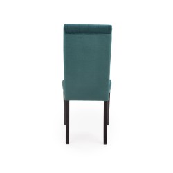 'DIEGO 2 Black Chair / Quilted Velvet Upholstery Stripes - MONOLITH 37' 'DIEGO 2 Black Chair / Quilted Velvet Upholstery Stripes - MONOLITH 37'