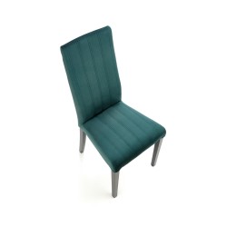 'DIEGO 2 Black Chair / Quilted Velvet Upholstery Stripes - MONOLITH 37' 'DIEGO 2 Black Chair / Quilted Velvet Upholstery Stripes - MONOLITH 37'