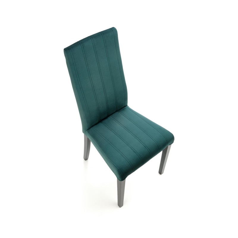 'DIEGO 2 Black Chair / Quilted Velvet Upholstery Stripes - MONOLITH 37' 'DIEGO 2 Black Chair / Quilted Velvet Upholstery Stripes - MONOLITH 37'