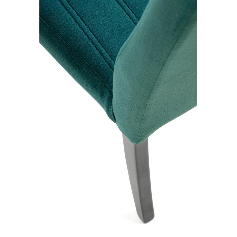 'DIEGO 2 Black Chair / Quilted Velvet Upholstery Stripes - MONOLITH 37' 'DIEGO 2 Black Chair / Quilted Velvet Upholstery Stripes - MONOLITH 37'