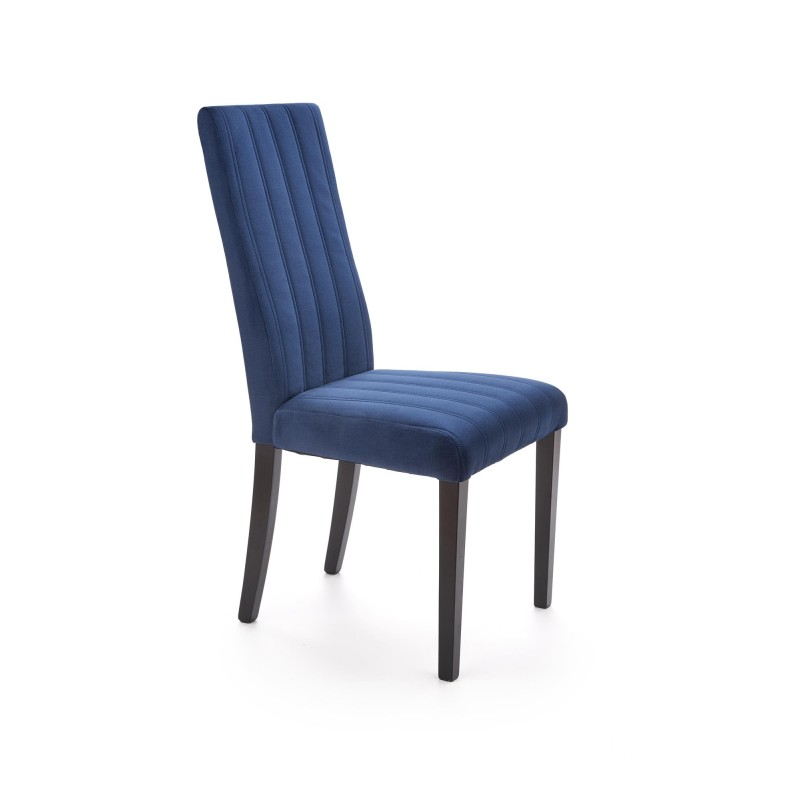 'DIEGO 2 Black Chair / Quilted Velvet Upholstery Stripes - MONOLITH 77' 'DIEGO 2 Black Chair / Quilted Velvet Upholstery Stripes - MONOLITH 77'