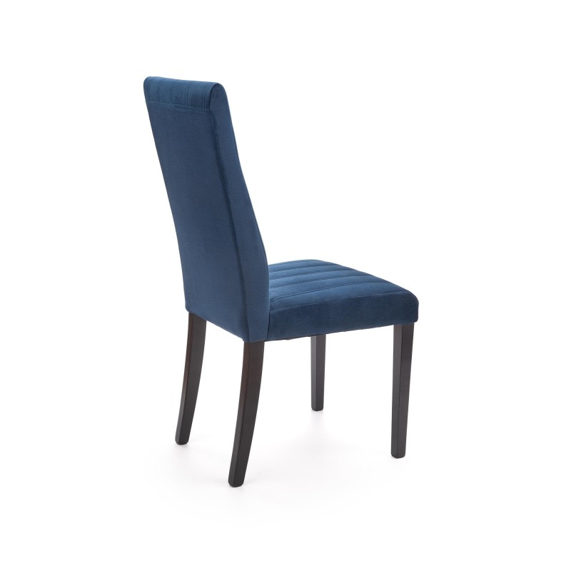 'DIEGO 2 Black Chair / Quilted Velvet Upholstery Stripes - MONOLITH 77' 'DIEGO 2 Black Chair / Quilted Velvet Upholstery Stripes - MONOLITH 77'