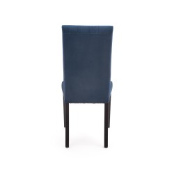'DIEGO 2 Black Chair / Quilted Velvet Upholstery Stripes - MONOLITH 77' 'DIEGO 2 Black Chair / Quilted Velvet Upholstery Stripes - MONOLITH 77'