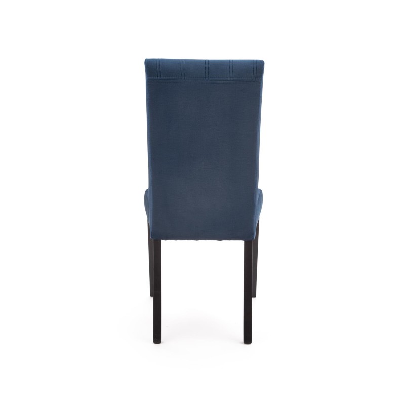 'DIEGO 2 Black Chair / Quilted Velvet Upholstery Stripes - MONOLITH 77' 'DIEGO 2 Black Chair / Quilted Velvet Upholstery Stripes - MONOLITH 77'