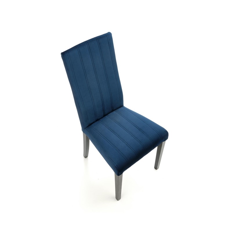'DIEGO 2 Black Chair / Quilted Velvet Upholstery Stripes - MONOLITH 77' 'DIEGO 2 Black Chair / Quilted Velvet Upholstery Stripes - MONOLITH 77'