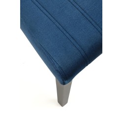 'DIEGO 2 Black Chair / Quilted Velvet Upholstery Stripes - MONOLITH 77' 'DIEGO 2 Black Chair / Quilted Velvet Upholstery Stripes - MONOLITH 77'