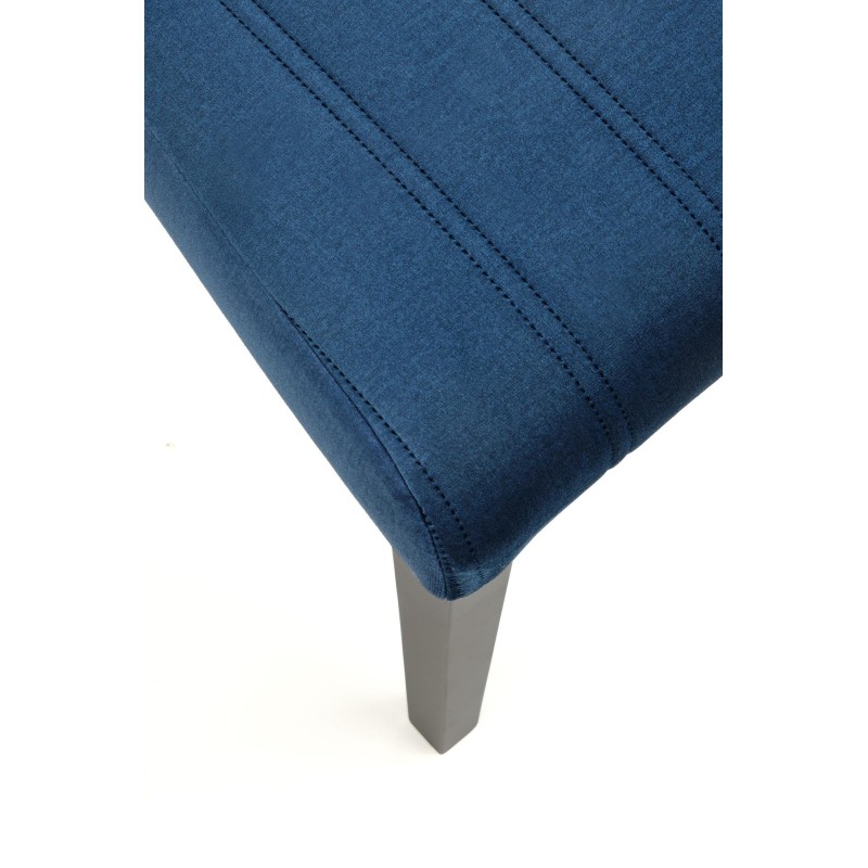 'DIEGO 2 Black Chair / Quilted Velvet Upholstery Stripes - MONOLITH 77' 'DIEGO 2 Black Chair / Quilted Velvet Upholstery Stripes - MONOLITH 77'