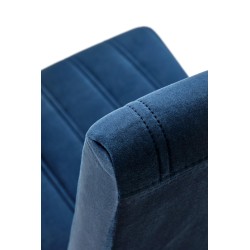 'DIEGO 2 Black Chair / Quilted Velvet Upholstery Stripes - MONOLITH 77' 'DIEGO 2 Black Chair / Quilted Velvet Upholstery Stripes - MONOLITH 77'
