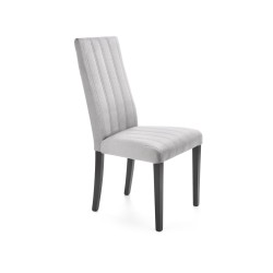 'DIEGO 2 Black Chair / Quilted Velvet Upholstery Stripes - MONOLITH 85'